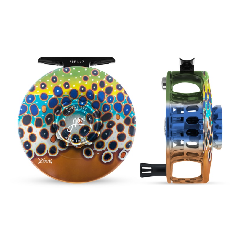 Abel SDF Fly Reel Solid – DeYoung Brown Flank – 6/7 WT with Black Handle