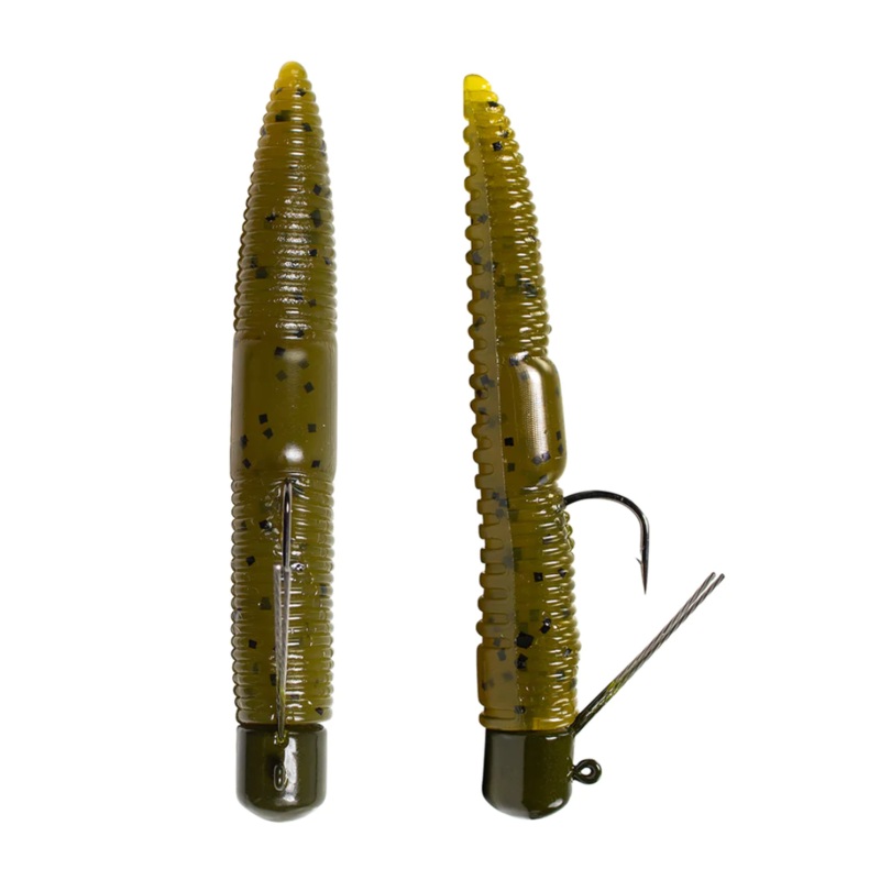 Lunkerhunt Finnese Worm Lures Green Pumpkin