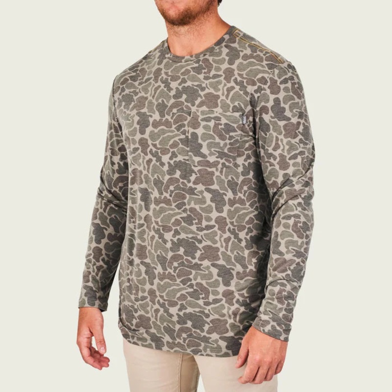 MARSH WEAR BUXTON HAGOOD LS Green Mallard Camo Medium