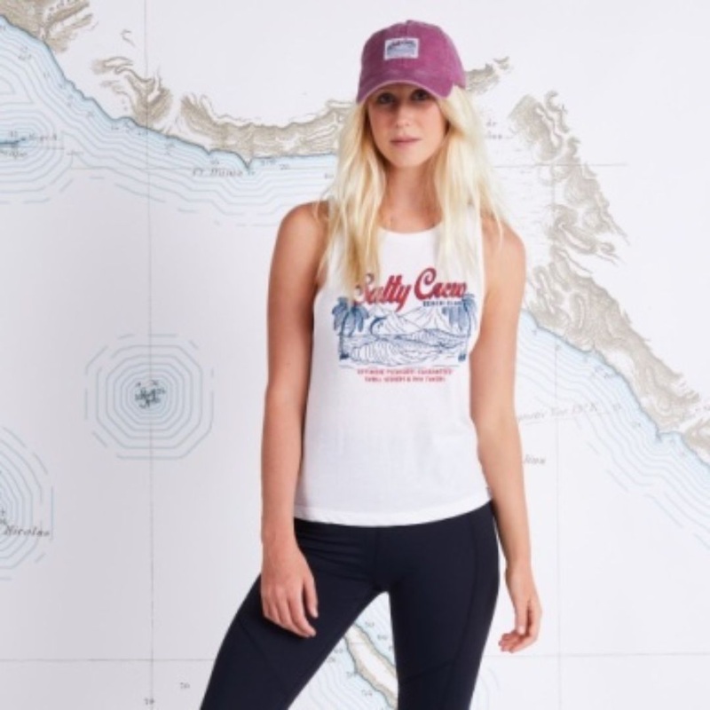SALTY CREW TROPICANA MUSCLE TANK WHITE XS