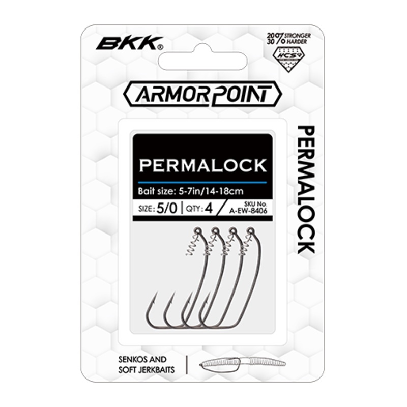 BKK ARMOR POINT PERMALOCK WORM HOOK 1/0
