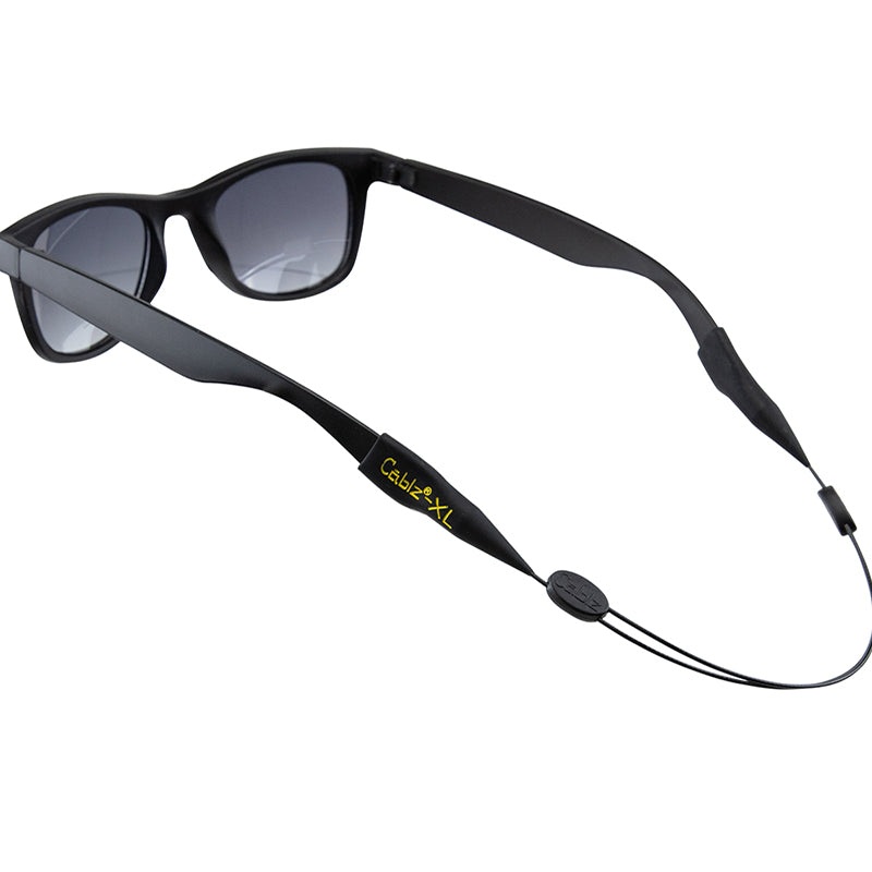 Cablz ZIPZXLB14 Adjustable Eyewear Holder 14″ Blk SS XL Rubber End