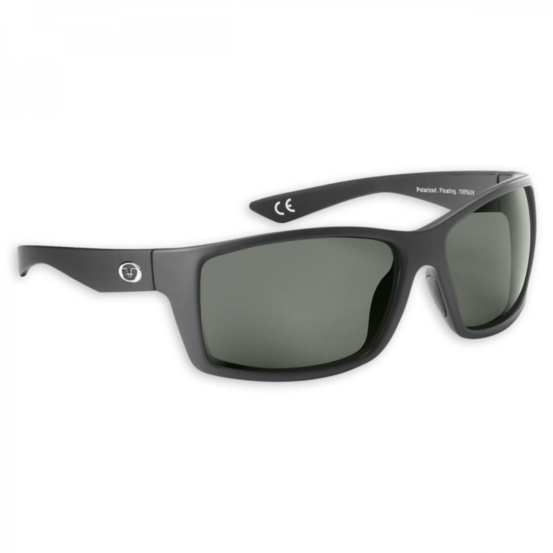 Flying Fisherman Rafter Floating Sunglasses 8103BS Matte Black Frame Smoke Lens