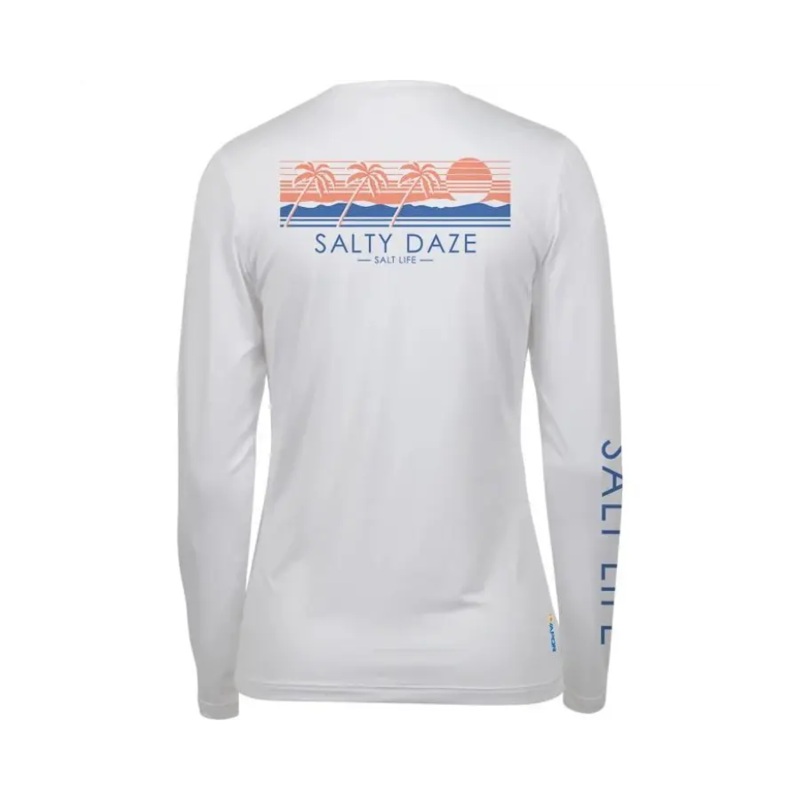 SALT LIFE SUNSET DAZE LS PERFORMANCE WHITE XL