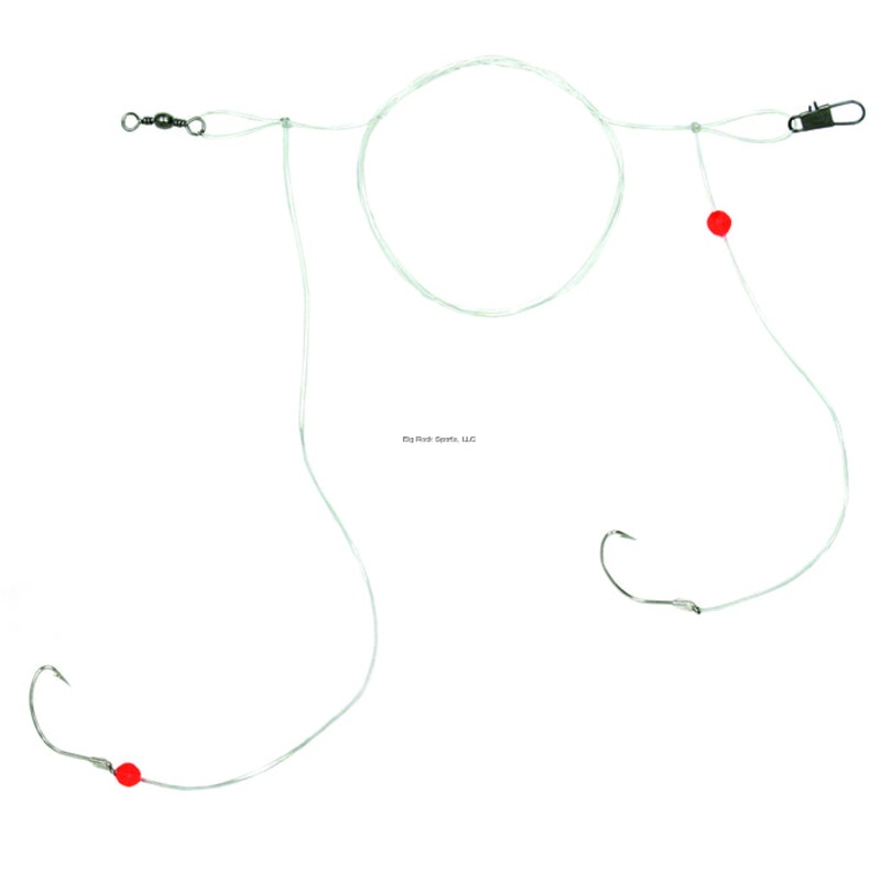 Sea Striker Spot/Mullet/Pompano Rig 2-Drop #6 Nickel Wide Gap Hooks