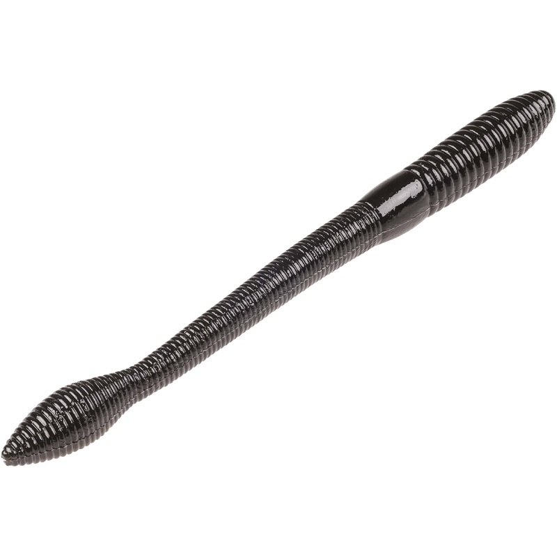 Strike King KVD Fat Baby Finesse 5 inch Soft Plastic Worm 8 pack Black