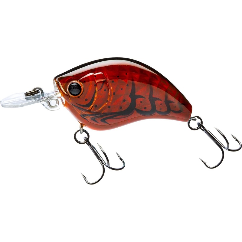 Yo-Zuri 3DR-X Flat Sided Floating Crankbait 2.125″ Red Crawfish Translucent Brown Crawfish
