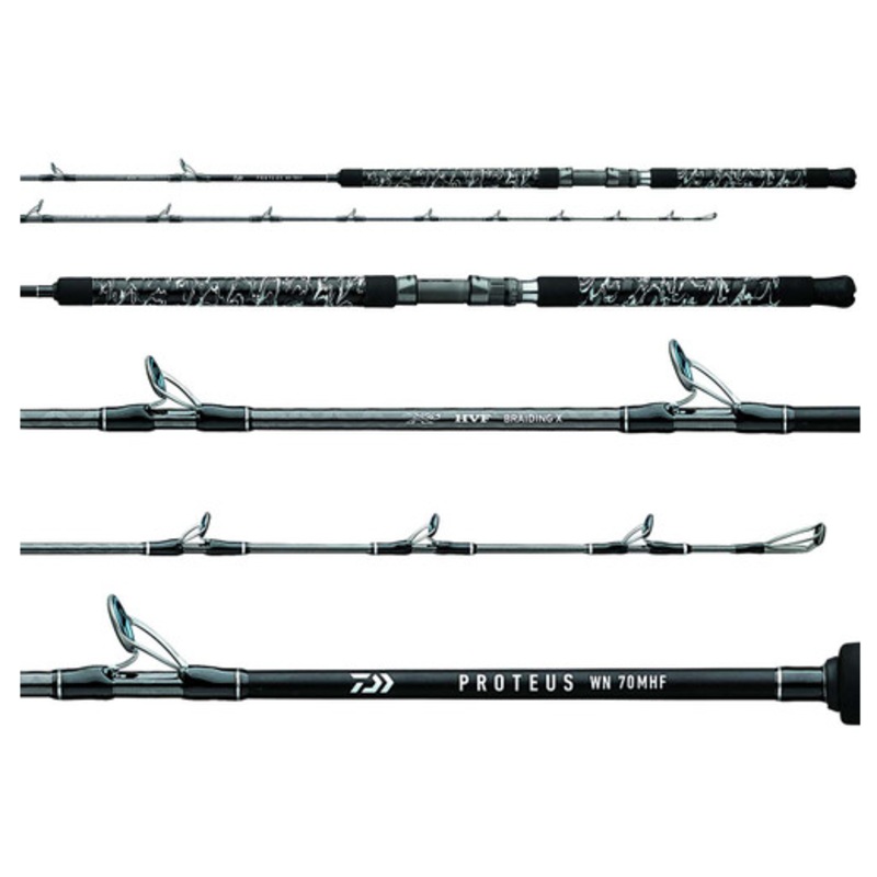 Daiwa PRWNC70HFS Proteus WN Boat Rods, 7′ Heavy Action, Fast Taper