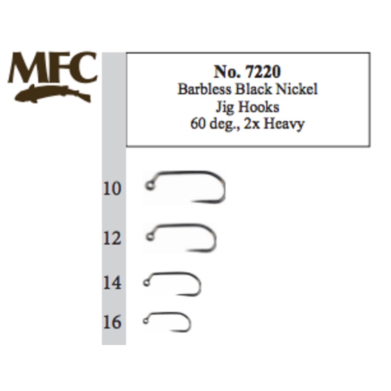 Montana Fly Company Barbless Black Jig Hook 7220 – 25 Pack 14