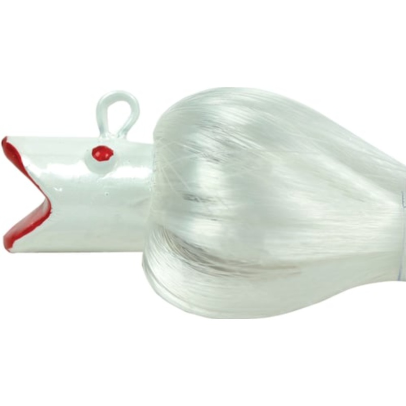 Sea Striker Chute Rig, 8″ Nylon Hair, 2 oz, Swing Hook, White