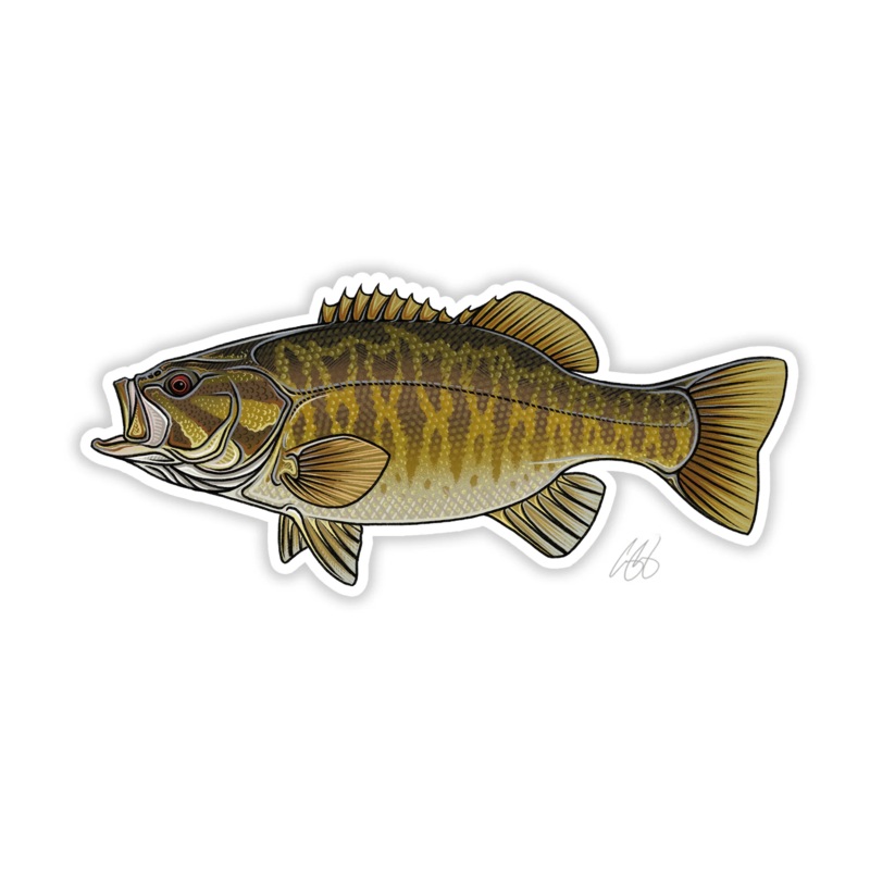 Casey Underwood Smallmouth Bass Decal Sticker