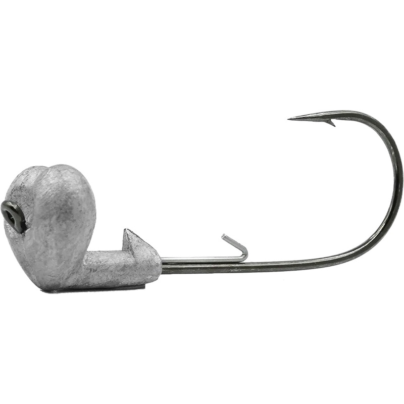 Core Tackle Strut Head Jighead – 3 Pack Unpainted 1/4 oz – 3/0 hook