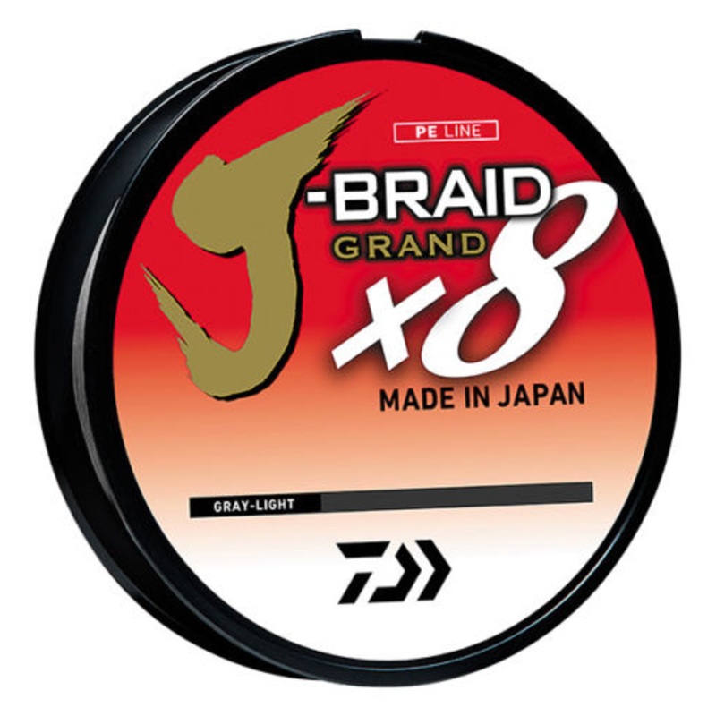 Daiwa J-Braid Grand x8 Gray Light Braided Line 6 pound 150 yards