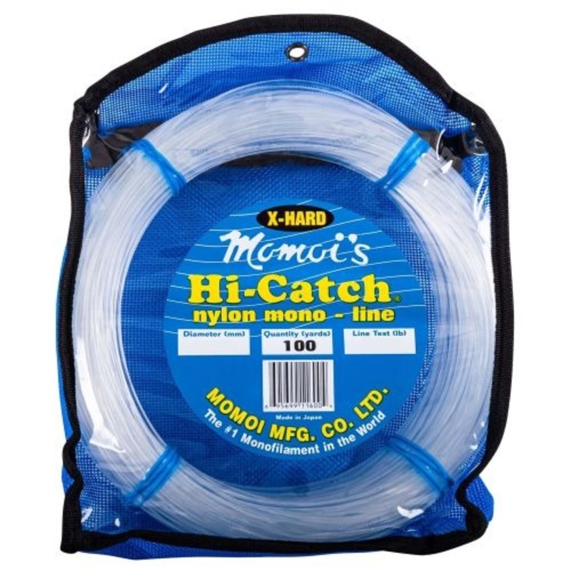 Momoi Hi-Catch Xtra-Hard Monofilament Leader Clear 220lb / 100yd
