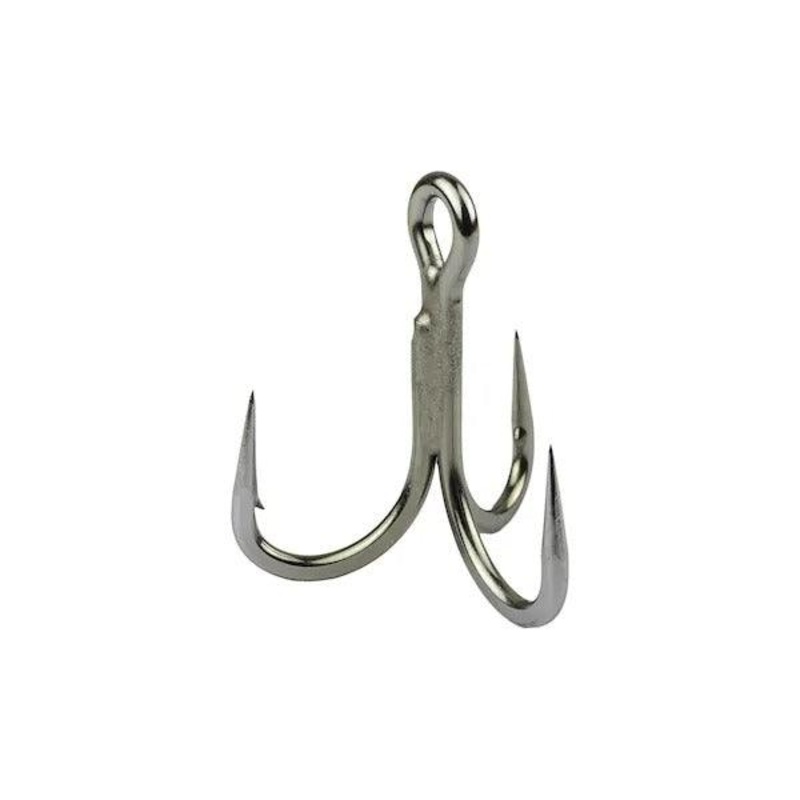 Mustad Jaw Lok 5X Strong In-Line Treble Hooks 2/0 5pk