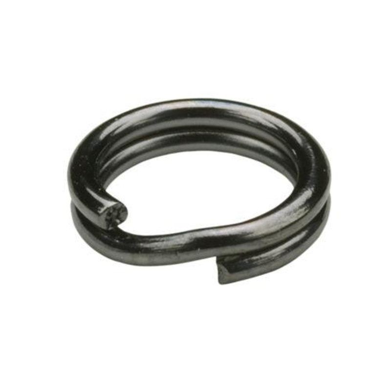 Owner Hyper Wire Split Rings Black Chrome Size 2 / 37 lb test