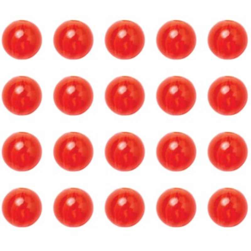 Eagle Claw Red Plastic Beads 8Mm-20 Pieces