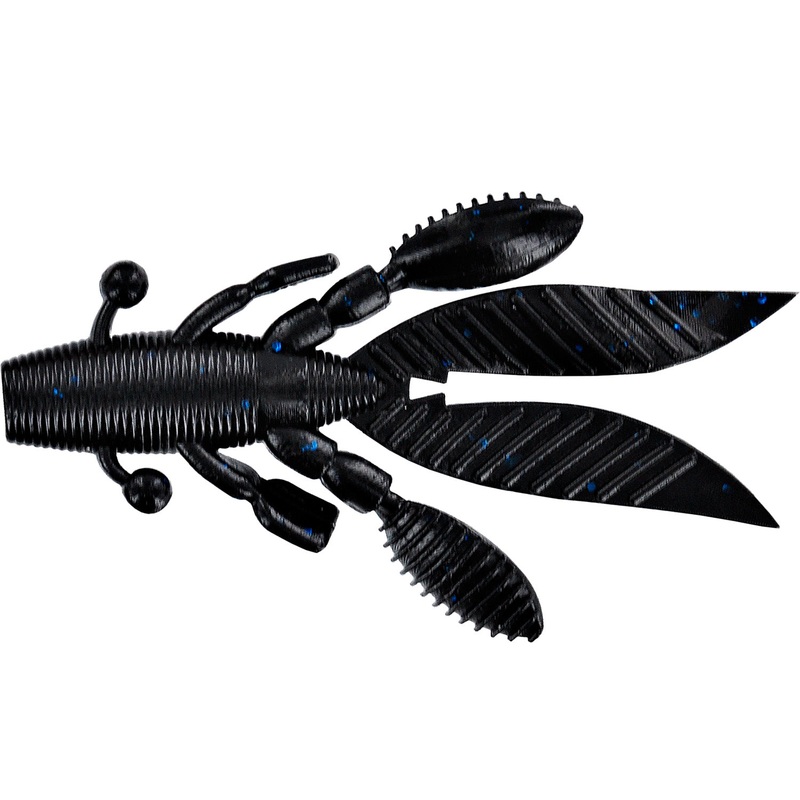 Gary Yamamoto Flappin’ Hog Creature Bait Black Blue Flake 3 3/4 Inch 7 pack