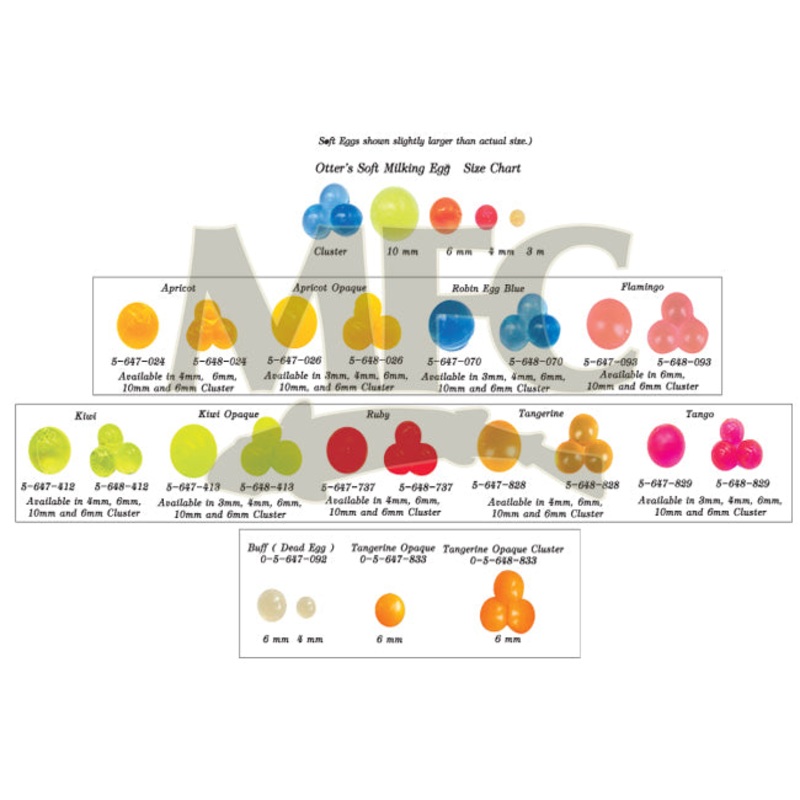 Montana Fly Company Otters Soft Milk Egg Apricot Opaque 12 1/2 dozen