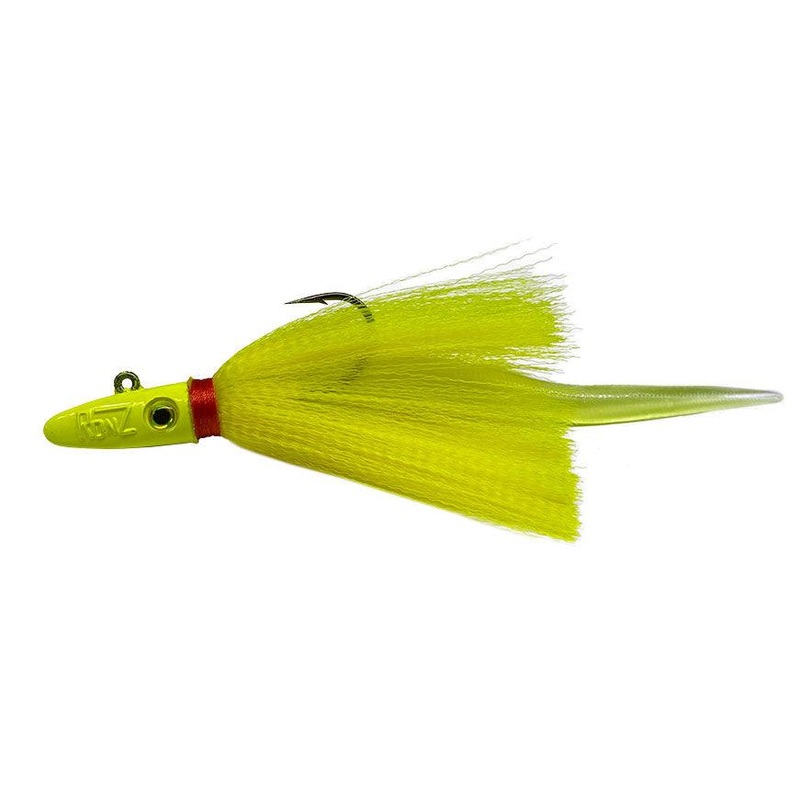 RonZ Z-Hawk Rigged Bucktail Jigs Yellow Chartreuse 2.5oz