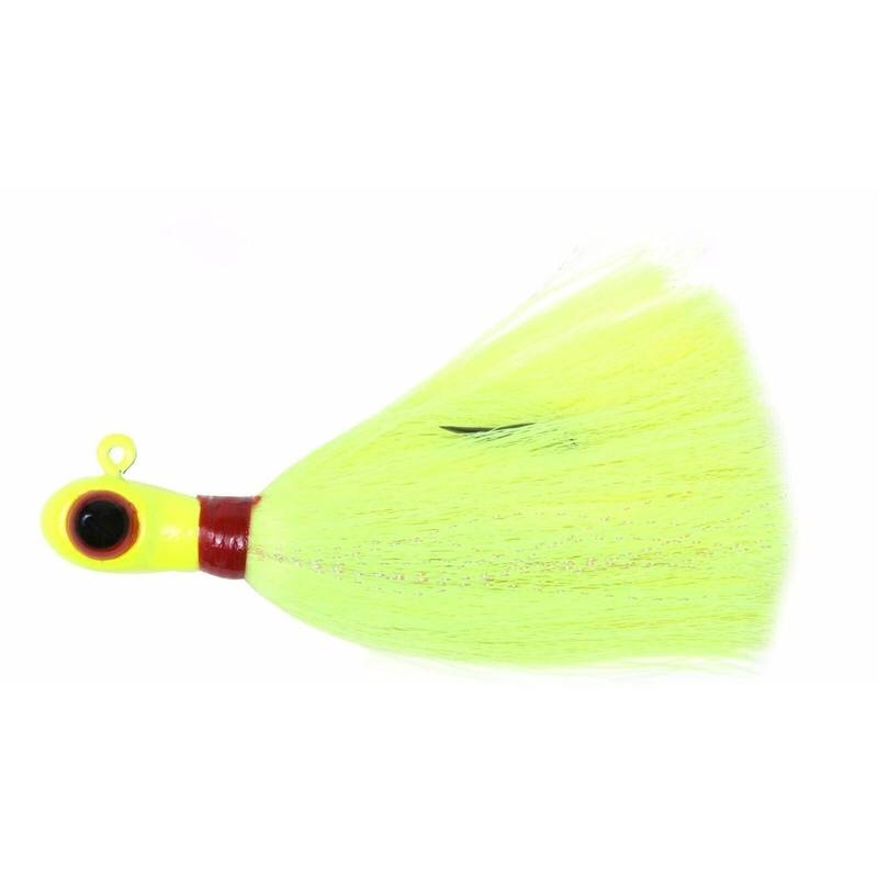Sea Striker Bugeye Jig, 4 oz, Chartreuse Head/Chartreuse Tail