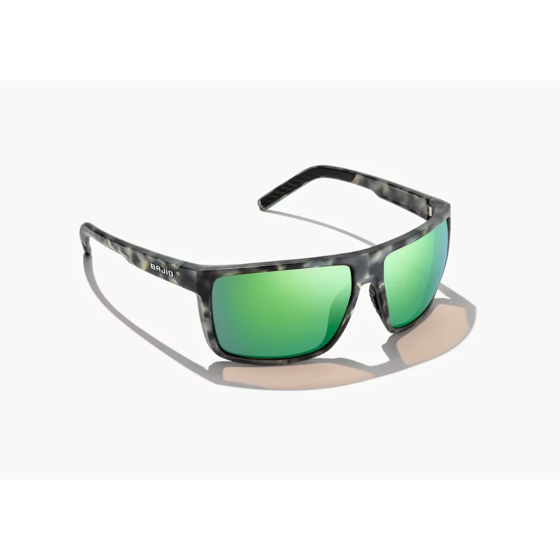 Bajio Toads Sunglasses Gray Camo Matte Green Mirror (Glass Lenses)