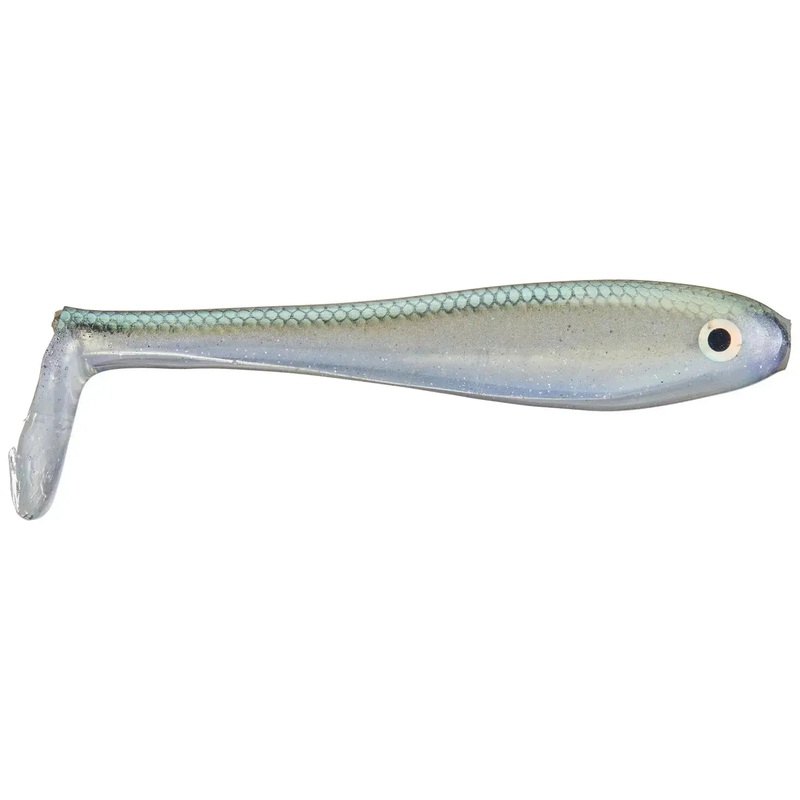Basstrix 6″ Hollow Body Paddle Tail Swimbait (3 Pk) Electric Smelt