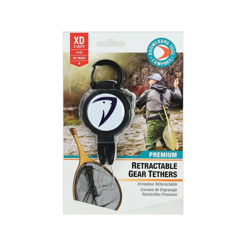 Boomerang x Tackle World Logo Retractable Gear Tether With Easy Change End Fitting