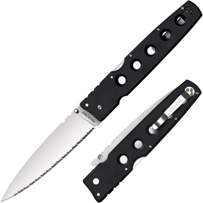 Cold Steel Hold Out Folding Kinfe, 6″ Serrated Edge