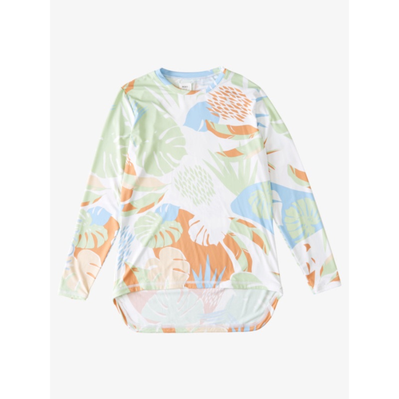 ROXY SEA SKIPPIN L/S RASHGUARD BRIGHT WHITE UNDERTONE L