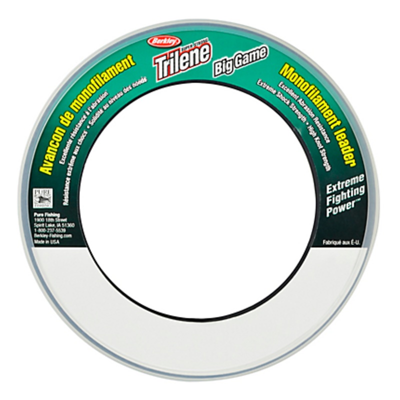 Berkley Trilene Big Game Monofilament Leader Clear Wrist Spool 55 Yard 30 pound