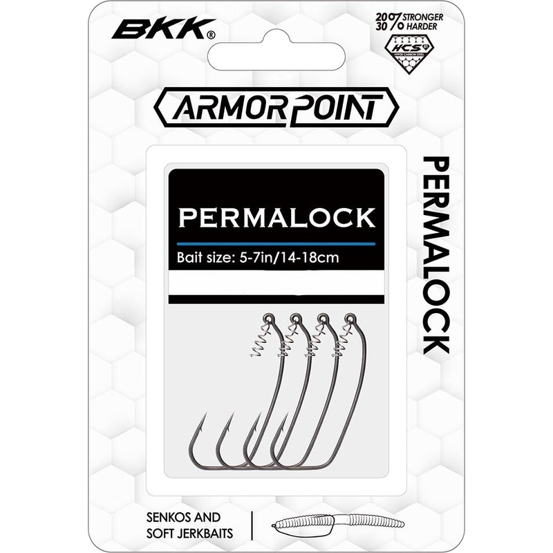 BKK Armor-Point Permalock Worm Hooks 1/0 6 pack