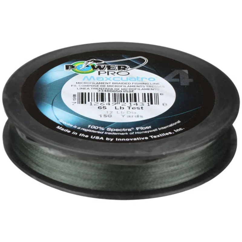 Power Pro Maxcuatro Spectra Braided Line Moss Green 20lb