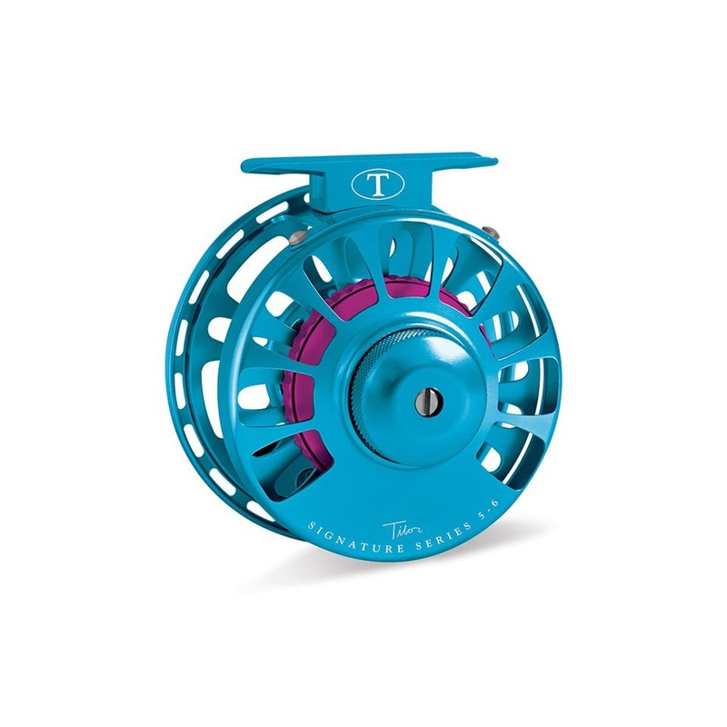 Tibor Signature Series Fly Reel (7-8) Frost Black with Lemon Lime Hub