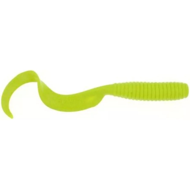 Berkley Gulp! Saltwater Grub – 4 Inch Chartreuse 4 inch – 8 pack