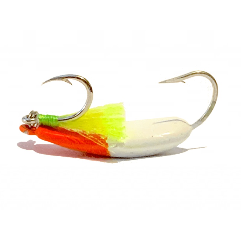 Candy Orange Pompano Jigs with Teasers 1/4oz Candy Orange