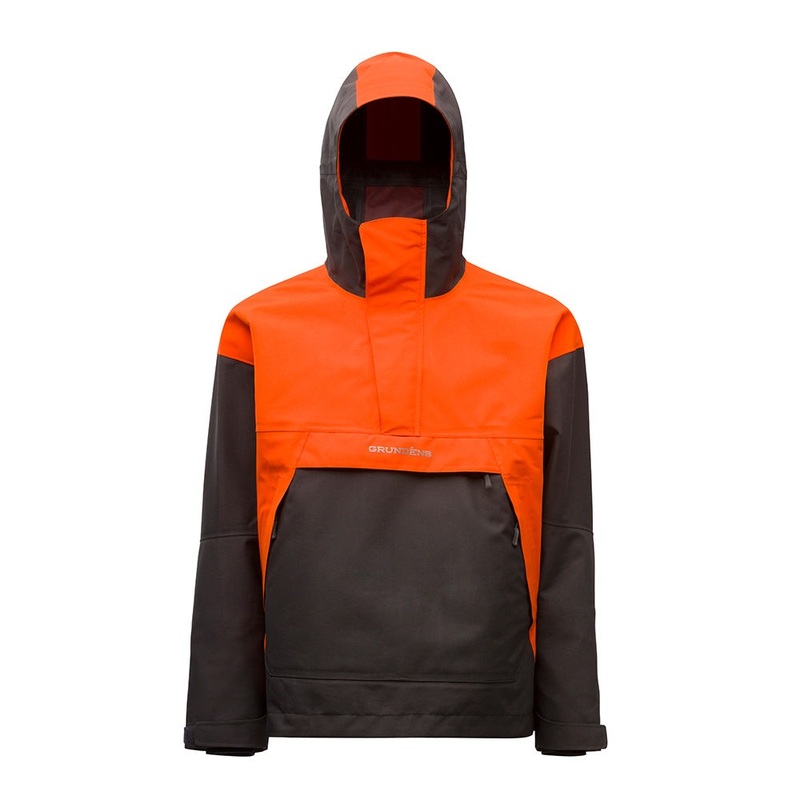 Grundens Buoy X GORE-TEX Anorak Jacket CLOSE-OUT M Red Orange/Anchor