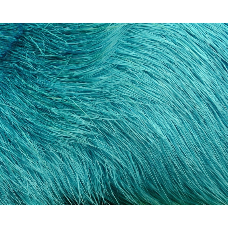 Hareline Deer Belly Hair (Dyed Over White) Aqua