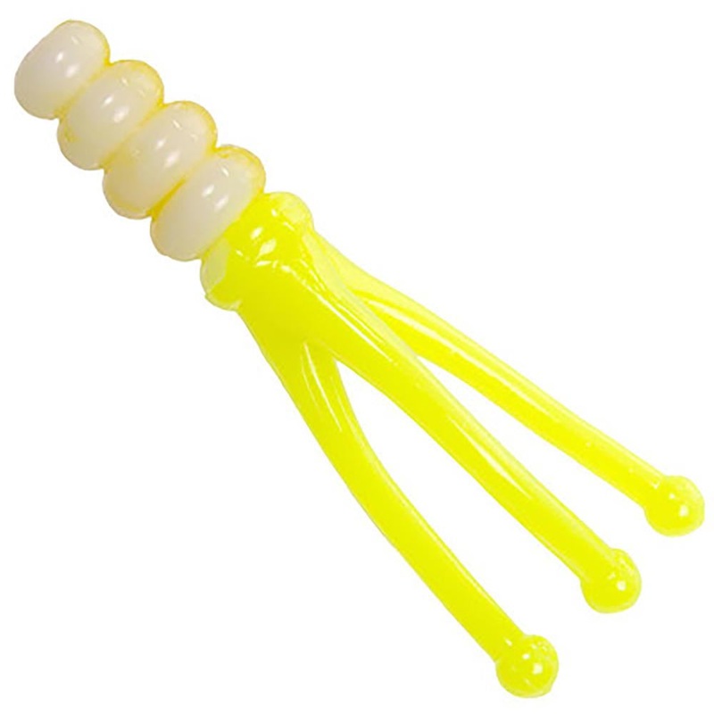 Mr. Crappie Joker Triple Tail Soft Plastic Grub – 15 pack Acid Rain