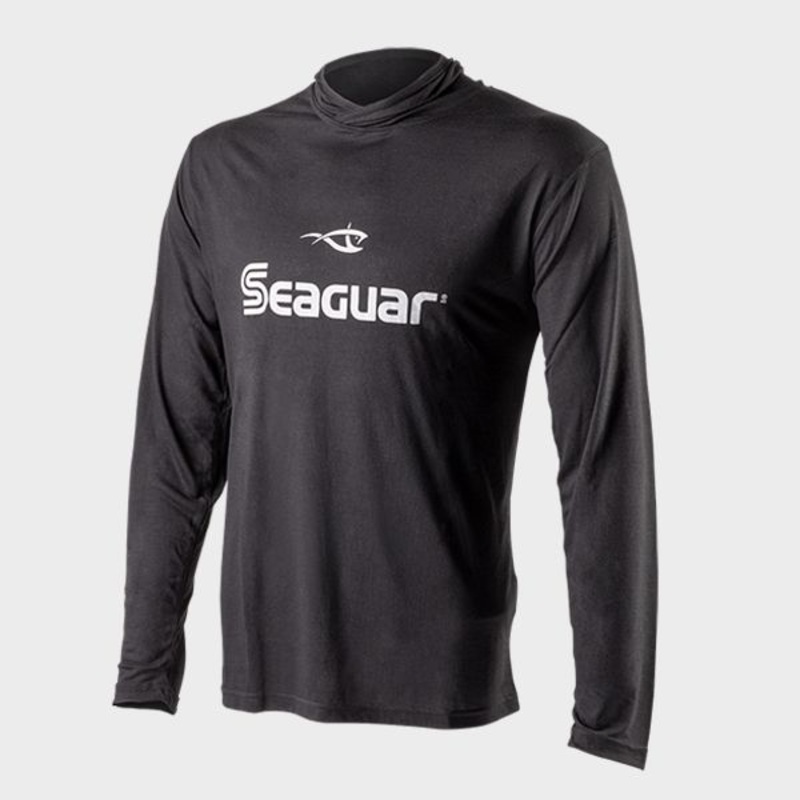 Seaguar Long Sleeve Hooded Logo T-Shirt Black Small