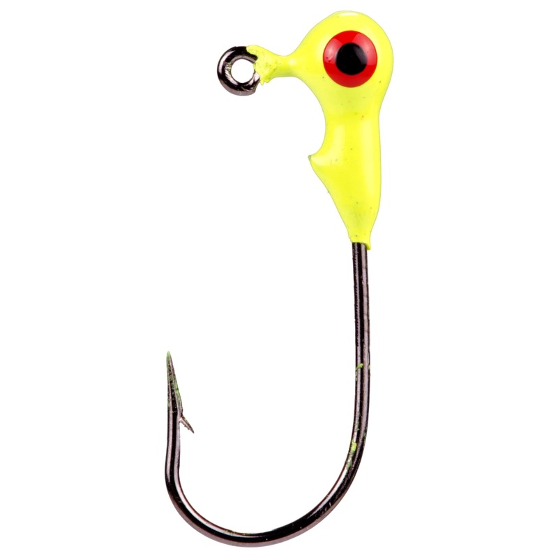 Strike King Mr. Crappie Jigheads 25 pack Chartreuse 1/16oz