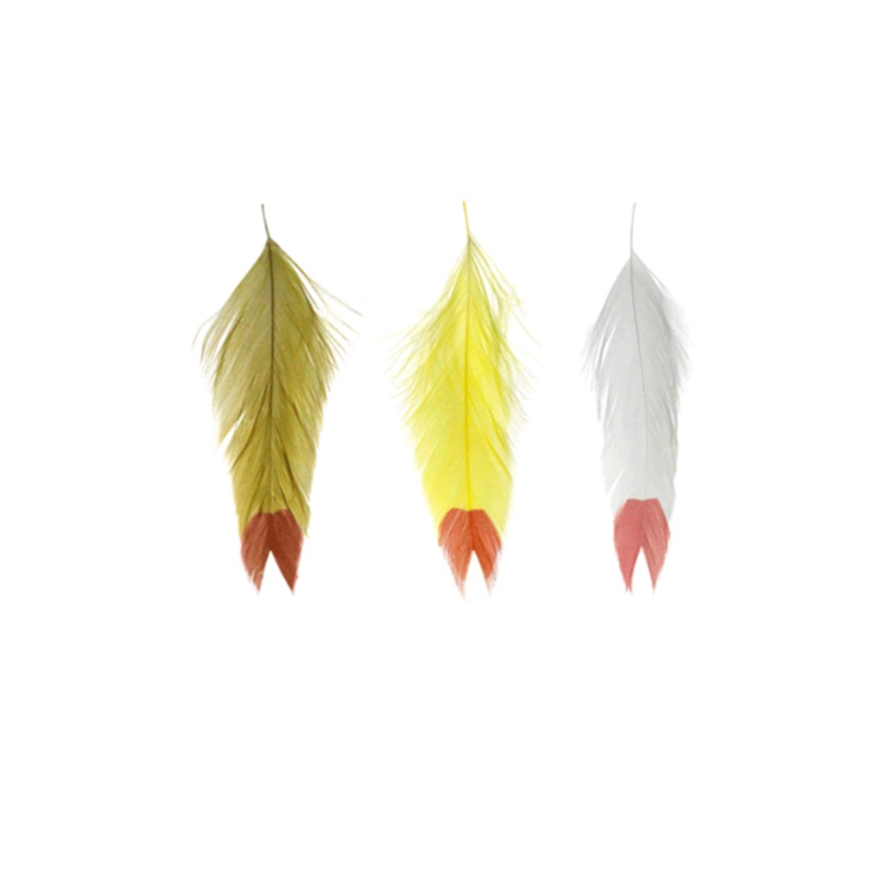 MFC Galloup’s Fin Tip Fish Feathers Olive/Red