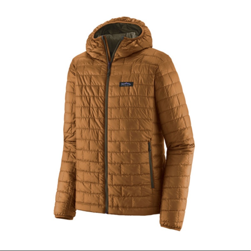 Patagonia Men’s Nano Puff Fitz Roy Trout Hoody – Shelter Brown Medium