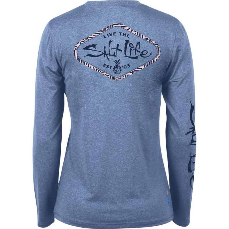 SALT LIFE SIMPLY SALTY L/S SLX HARBOUR BLUE HEATHER M