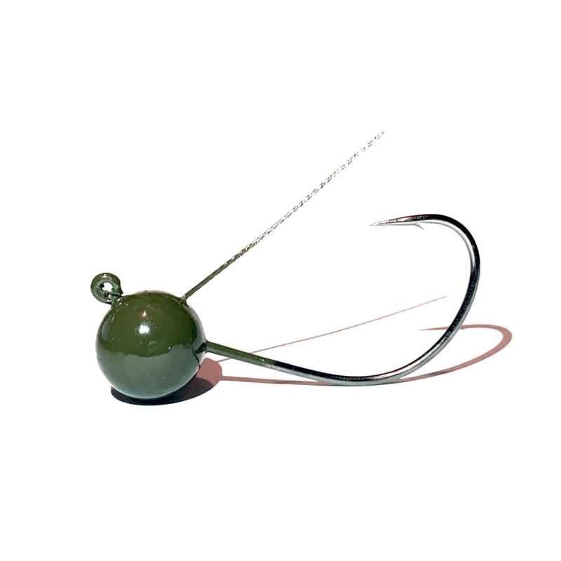 Largemouth Green Weedless Wacky Jigs 1/4oz 2/0