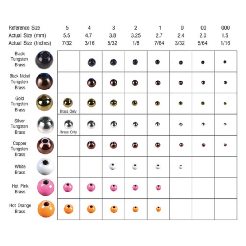 Montana Fly Company Brass Beads Hot Pink 3/16″