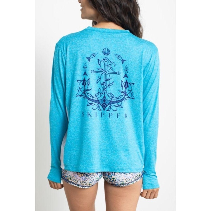REEL SKIPPER MYSTIC MERMAID EL BOYFRIEND PERFORMANCE L/S CARIBBEAN M