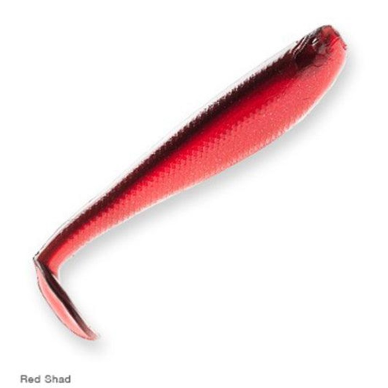 Z-Man Swimmerz Swimbait Soft Plastics 4″ 4pk Red Shad