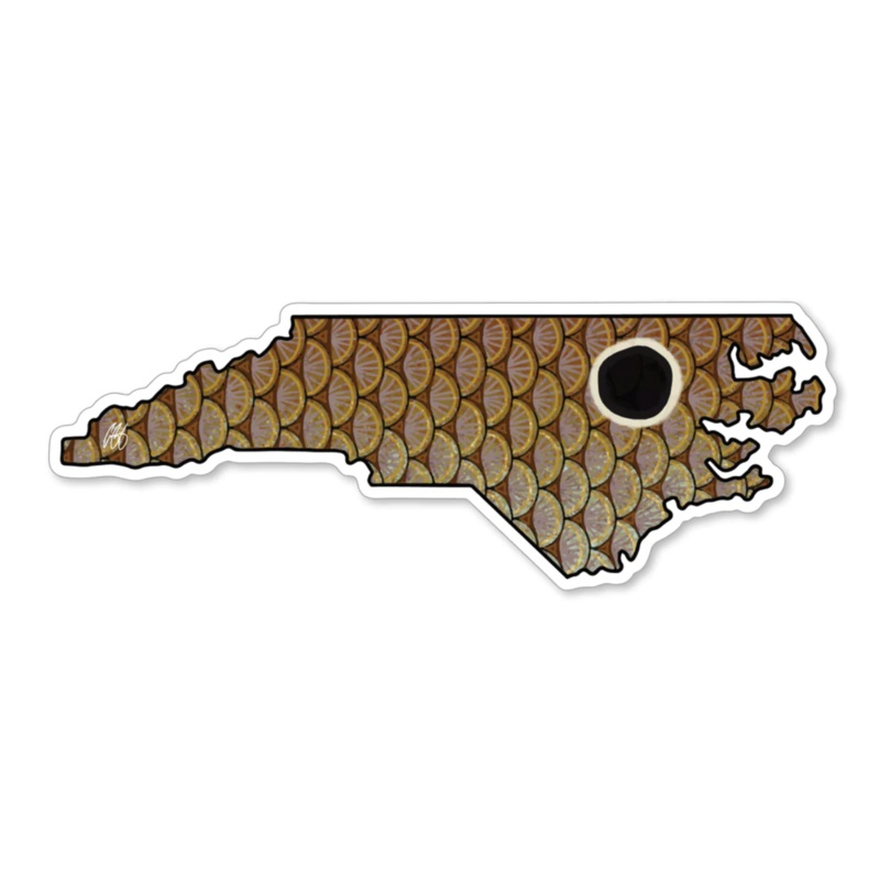 Casey Underwood North Carolina Redfish Decal Sticker