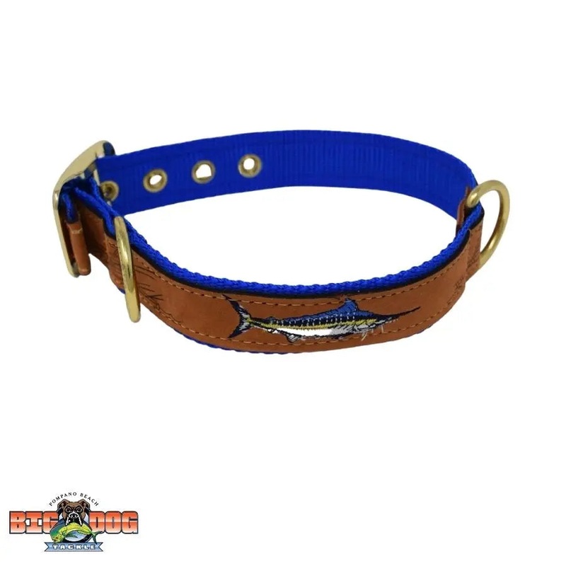 DOG COLLAR LEATHER MARLIN ROYAL XL
